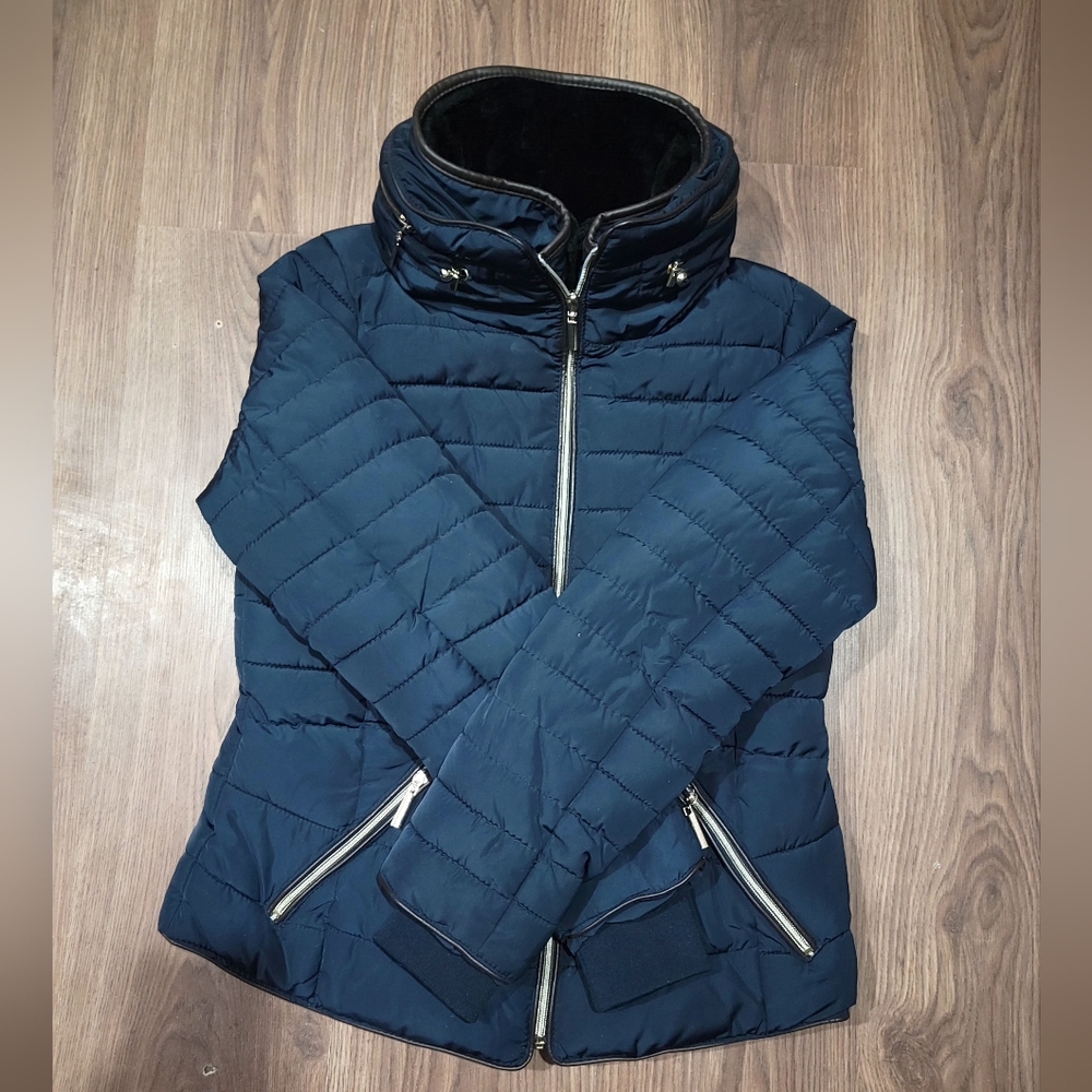 YMI Navy Jacket With Hidden Hood